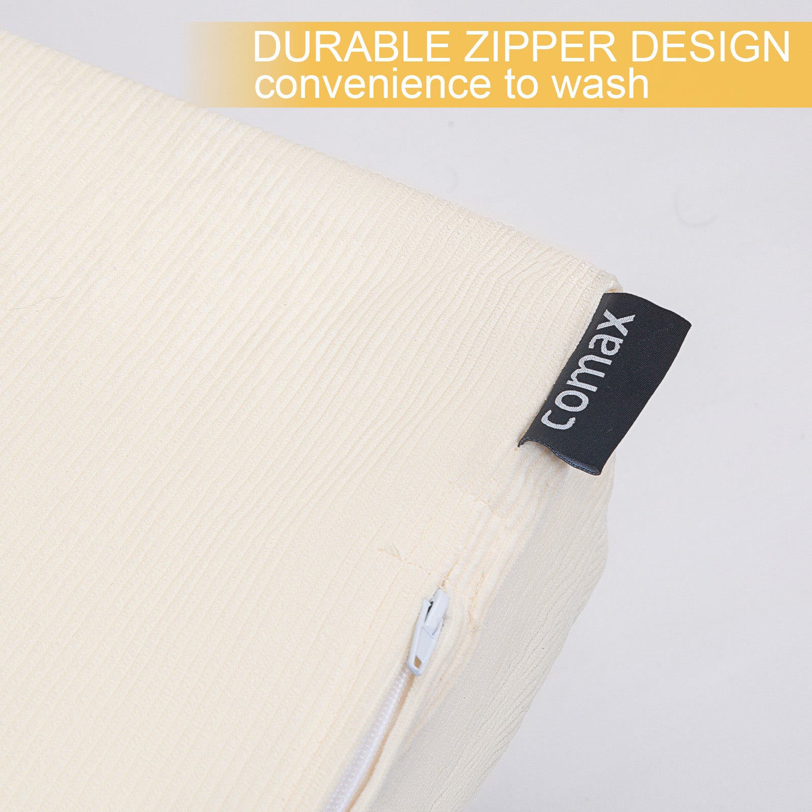 Comax Beige Folding Sofa Bed has a durable zipper design for easy washing.