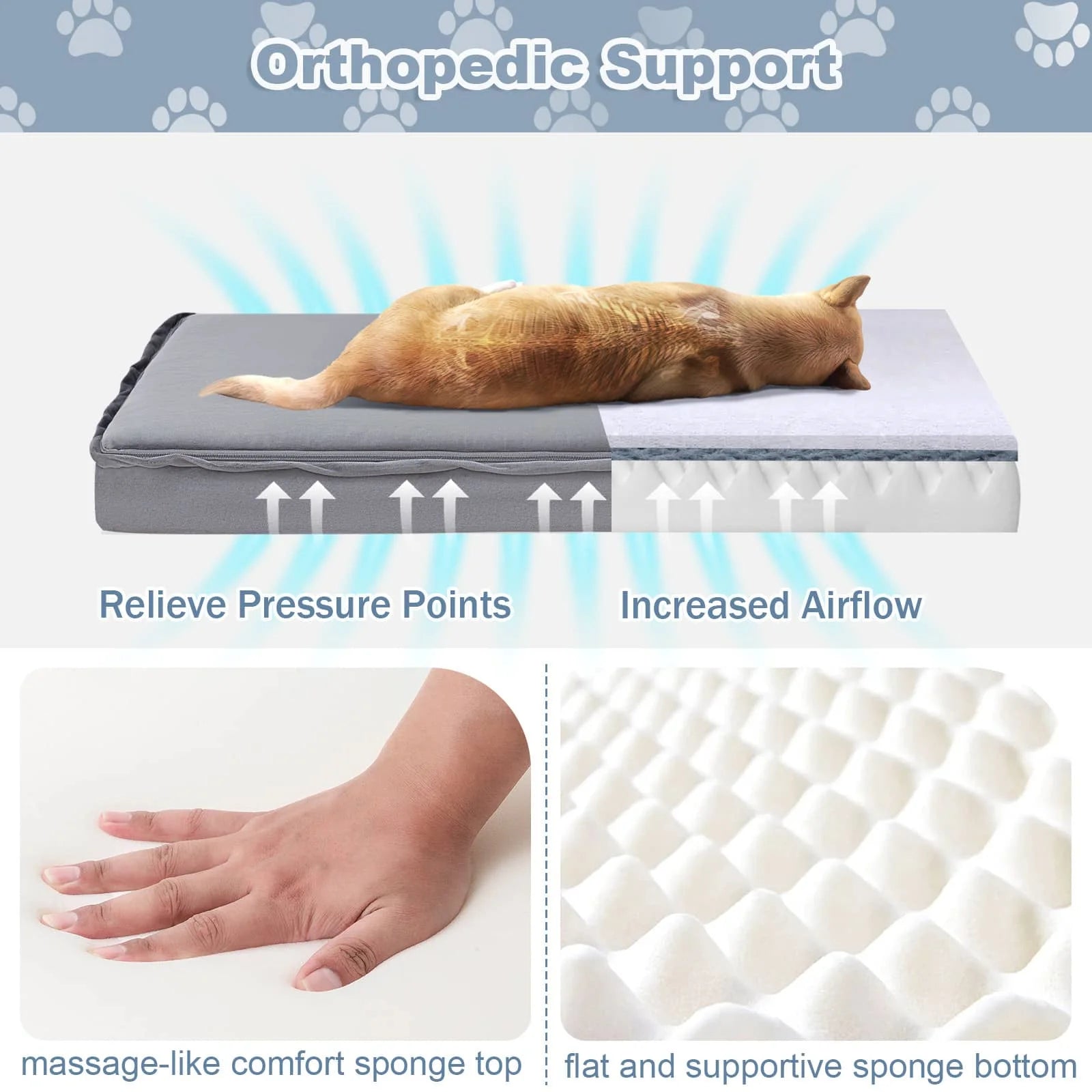 Comax's Orthopedic Dog Bed is filled with unique eggshell foam for better support