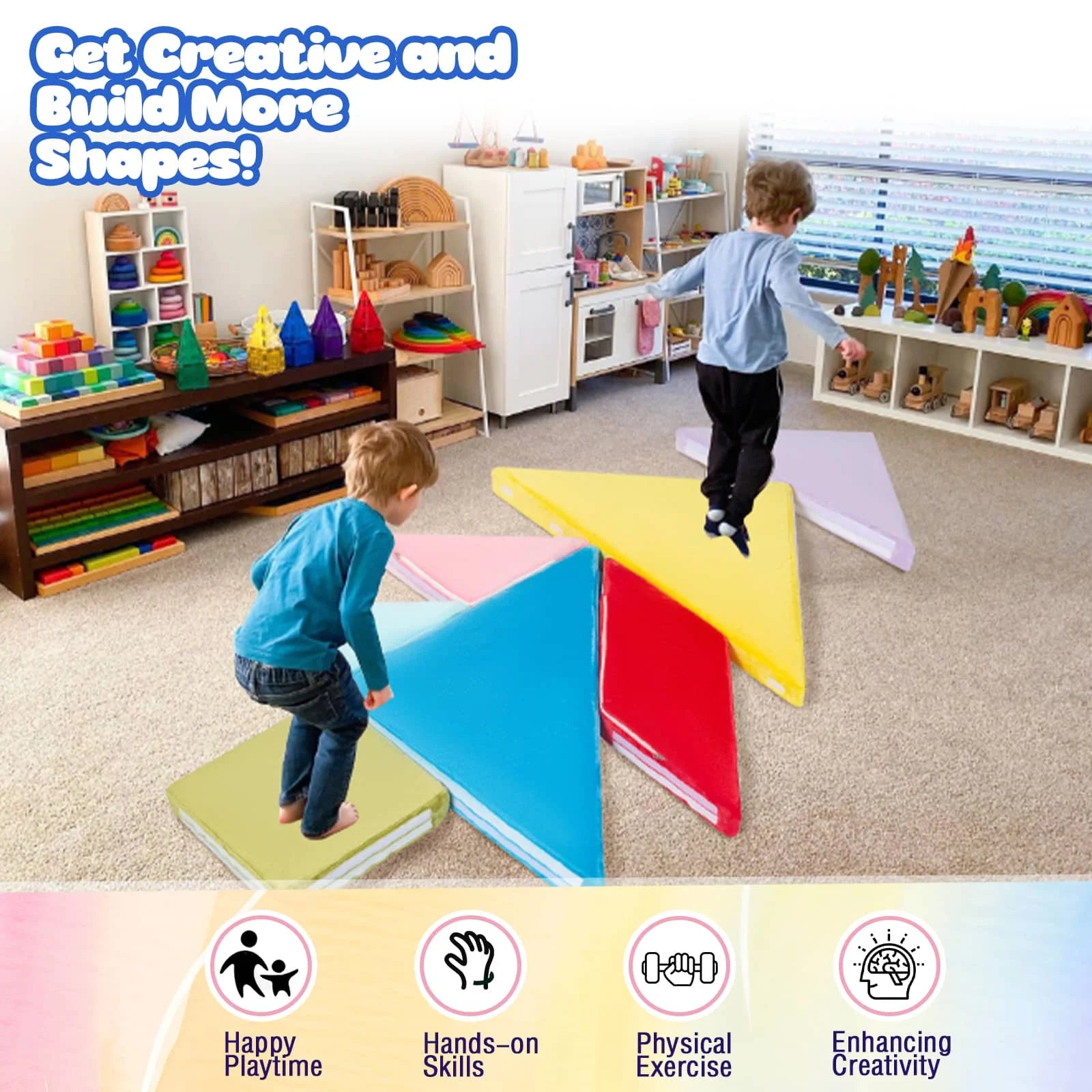 Tangram Puzzle Kids Play Couch Gain the ability to create and build!