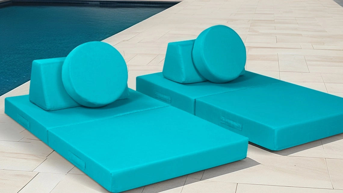 Poolside Kids Play Couch-Outdoor Sofas|Blue